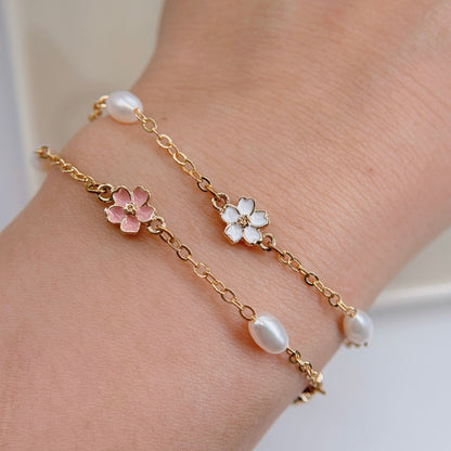 18k Gold-plated Sakura Pearl Bracelet