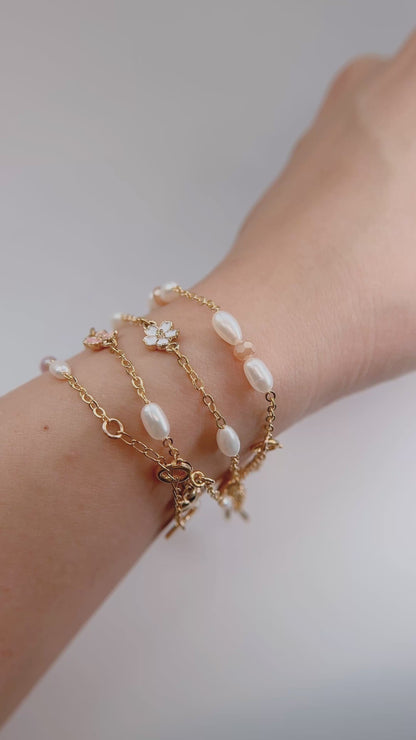 18k Gold-plated Pearls Bracelet